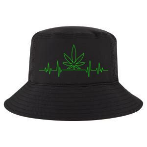 Marijuana Leaf Heartbeat Cool Comfort Performance Bucket Hat