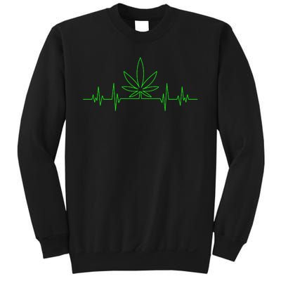 Marijuana Leaf Heartbeat Sweatshirt