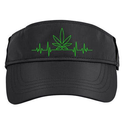 Marijuana Leaf Heartbeat Adult Drive Performance Visor