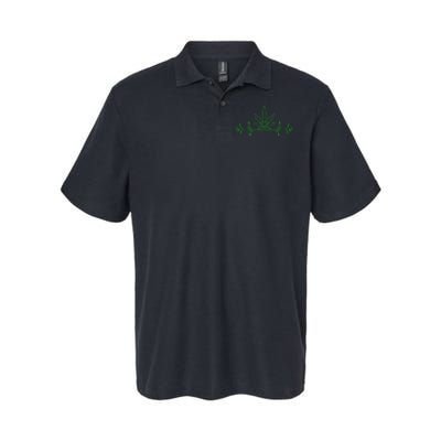 Marijuana Leaf Heartbeat Softstyle Adult Sport Polo