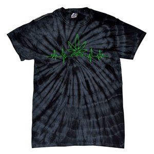 Marijuana Leaf Heartbeat Tie-Dye T-Shirt