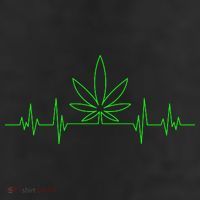 Marijuana Leaf Heartbeat Trucker Hat