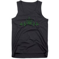 Marijuana Leaf Heartbeat Tank Top