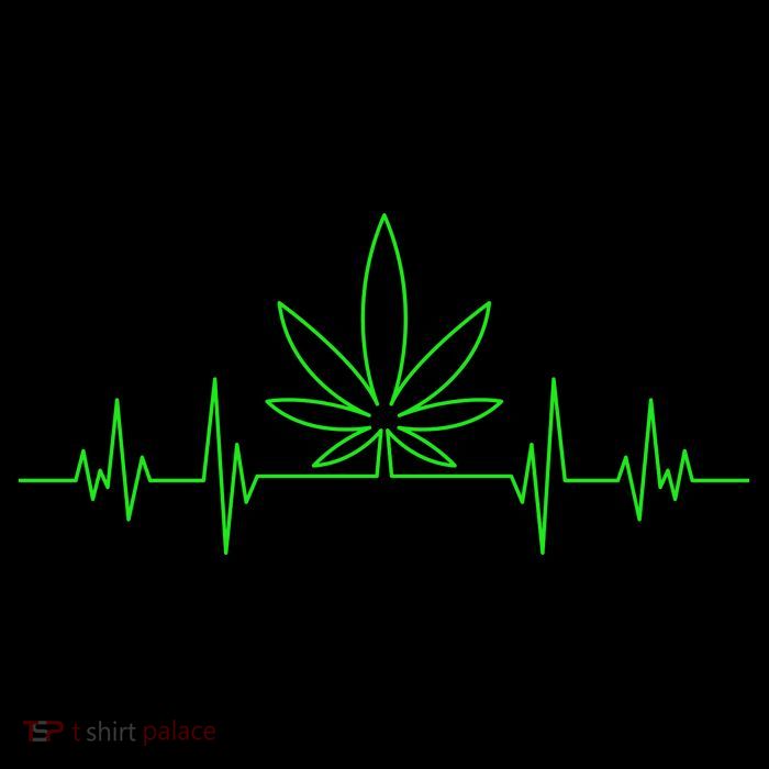 Marijuana Leaf Heartbeat Tank Top