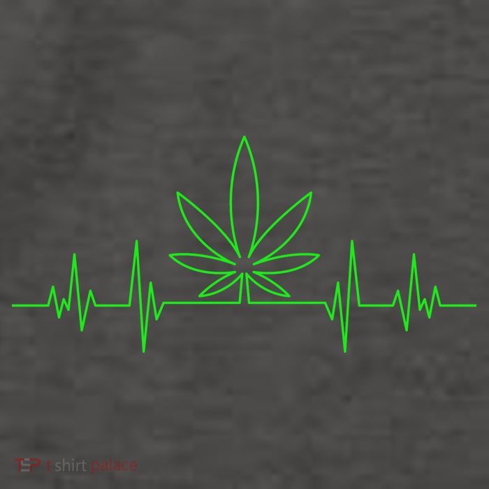 Marijuana Leaf Heartbeat Vector Backpack