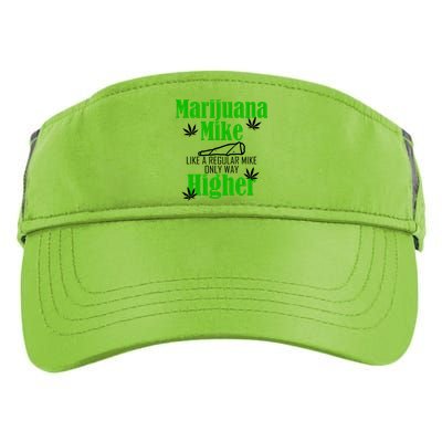 Marijuana Mike Funny Weed 420 Cannabis Adult Drive Performance Visor