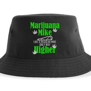 Marijuana Mike Funny Weed 420 Cannabis Sustainable Bucket Hat