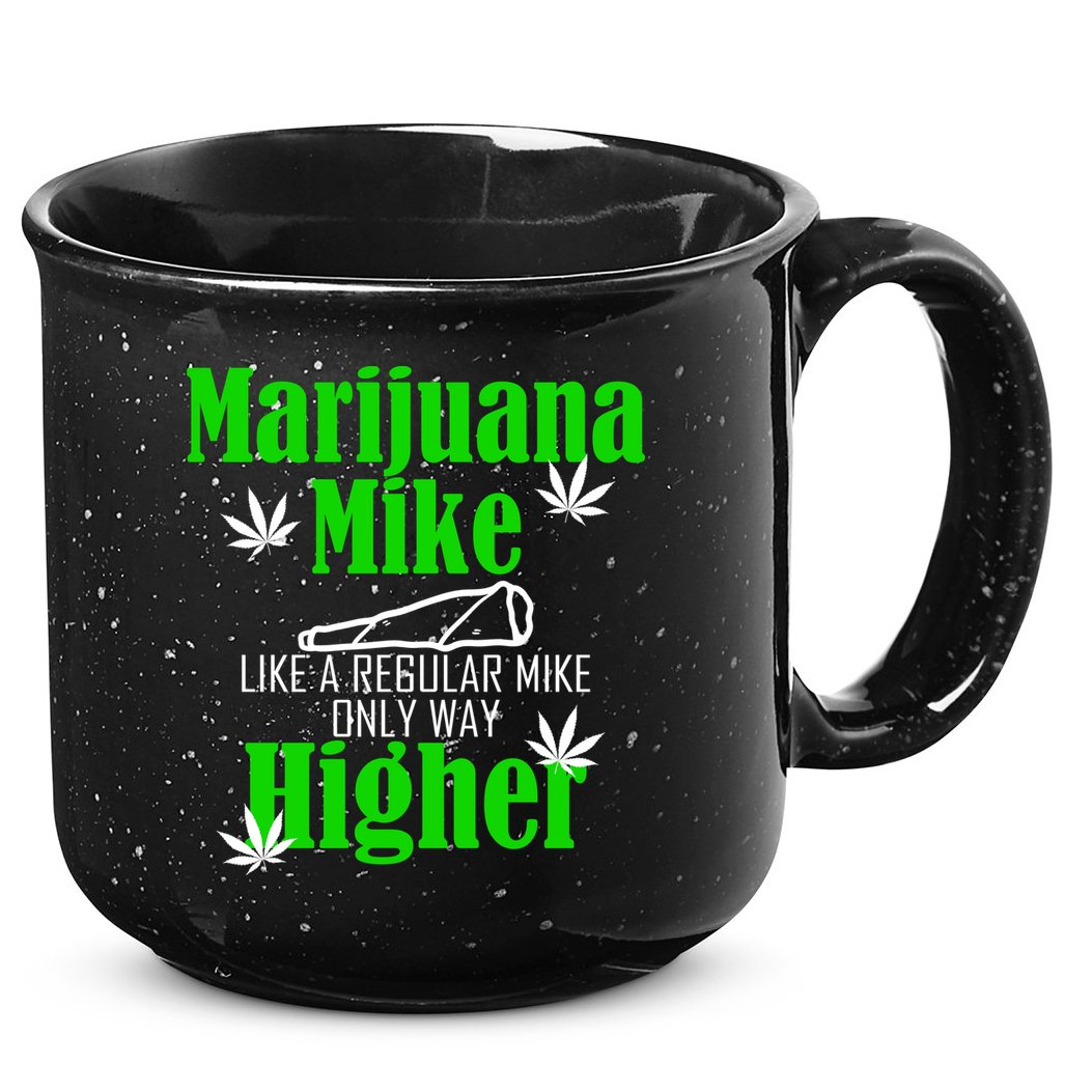Marijuana Mike Funny Weed 420 Cannabis 15oz Campfire Ceramic Mug