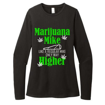 Marijuana Mike Funny Weed 420 Cannabis Womens CVC Long Sleeve Shirt