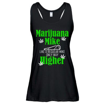 Marijuana Mike Funny Weed 420 Cannabis Ladies Essential Flowy Tank