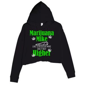 Marijuana Mike Funny Weed 420 Cannabis Crop Fleece Hoodie