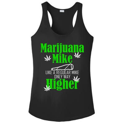 Marijuana Mike Funny Weed 420 Cannabis Ladies PosiCharge Competitor Racerback Tank