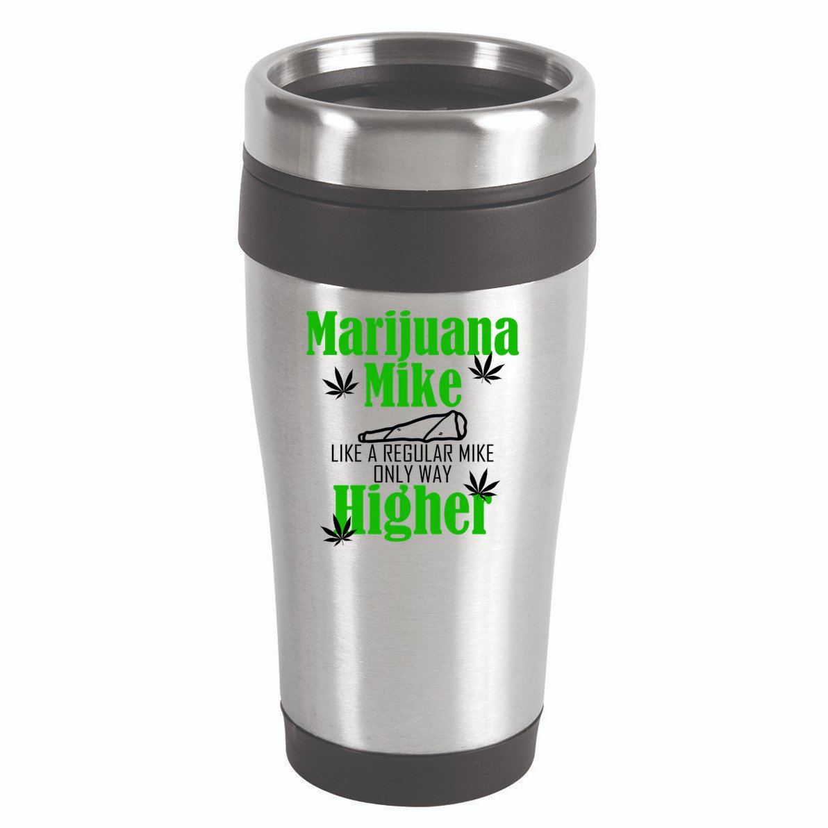 Marijuana Mike Funny Weed 420 Cannabis 16oz Travel Tumbler
