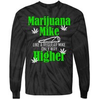 Marijuana Mike Funny Weed 420 Cannabis Tie-Dye Long Sleeve Shirt
