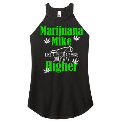 Marijuana Mike Funny Weed 420 Cannabis Women's Perfect Tri Rocker Tank