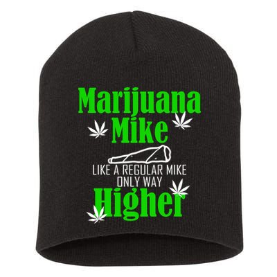 Marijuana Mike Funny Weed 420 Cannabis Short Acrylic Beanie