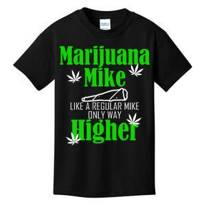 Marijuana Mike Funny Weed 420 Cannabis Kids T-Shirt