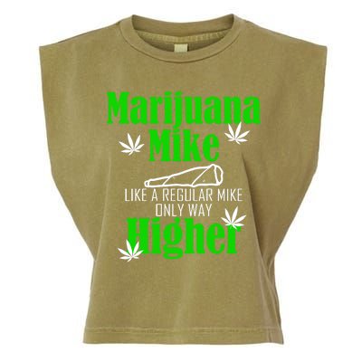 Marijuana Mike Funny Weed 420 Cannabis Garment-Dyed Women's Muscle Tee