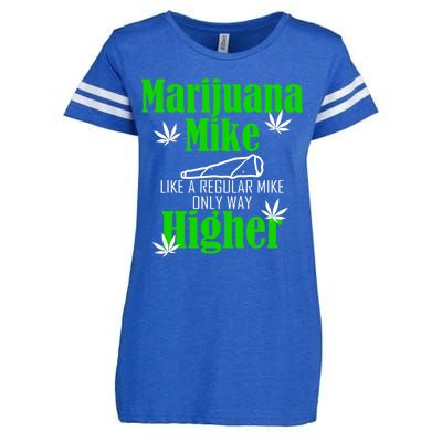 Marijuana Mike Funny Weed 420 Cannabis Enza Ladies Jersey Football T-Shirt