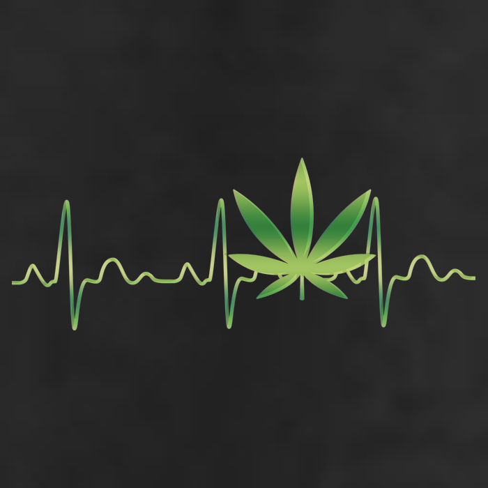 Marijuana Weed Leaf Heartbeat Pulse Cool Comfort Performance Bucket Hat