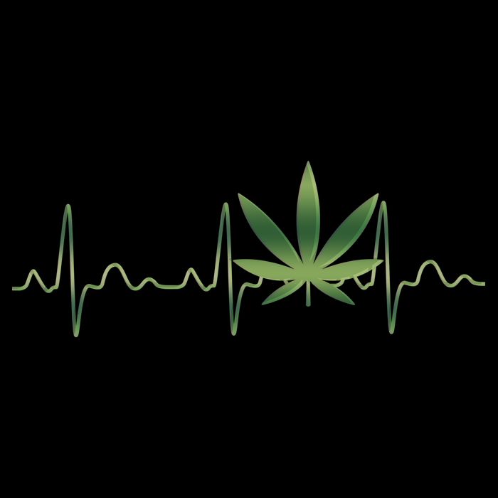Marijuana Weed Leaf Heartbeat Pulse Mug