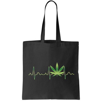 Marijuana Weed Leaf Heartbeat Pulse Bag