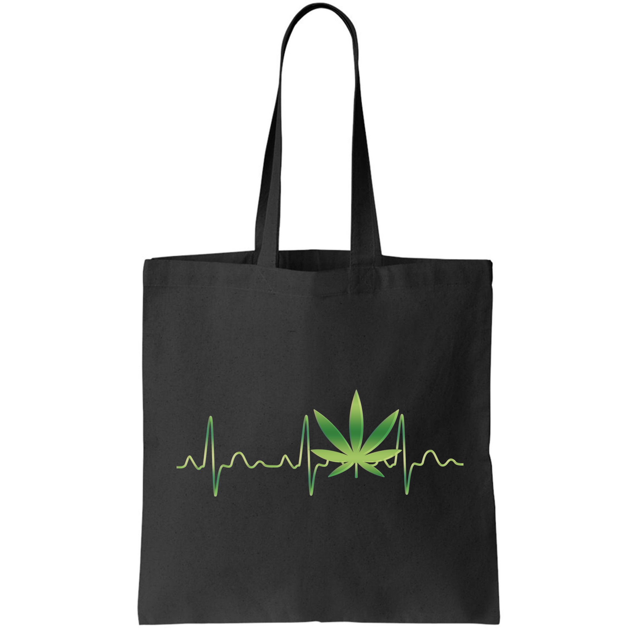 Marijuana Weed Leaf Heartbeat Pulse Bag
