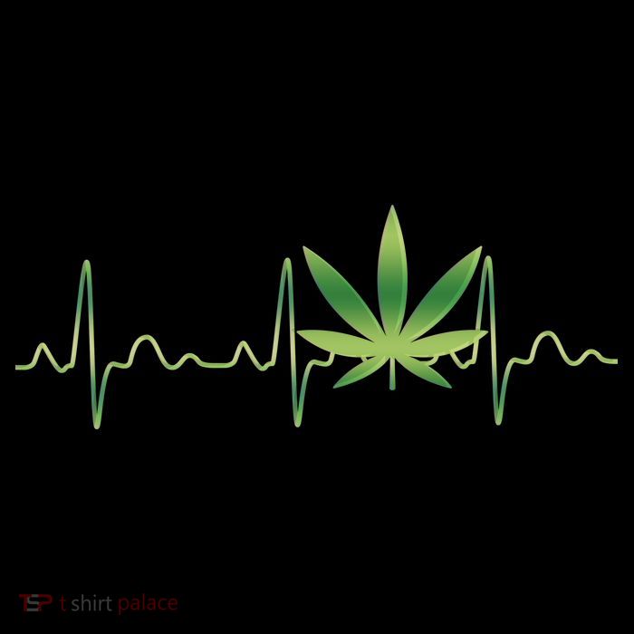 Marijuana Weed Leaf Heartbeat Pulse Mousepad