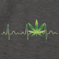 Marijuana Weed Leaf Heartbeat Pulse Vector Backpack
