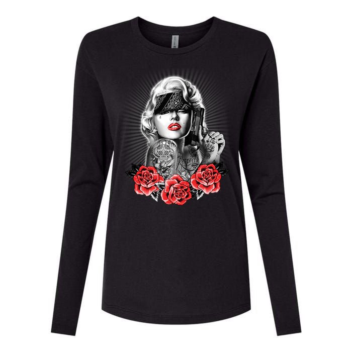 Marilyn Monroe Pain Womens Cotton Relaxed Long Sleeve T-Shirt