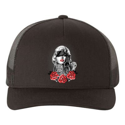 Marilyn Monroe Pain Yupoong Adult 5-Panel Trucker Hat