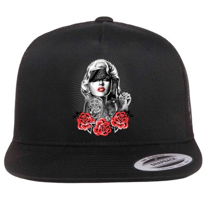 Marilyn Monroe Pain Flat Bill Trucker Hat