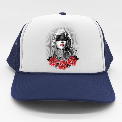 Marilyn Monroe Pain Trucker Hat