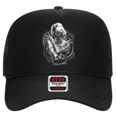 Marilyn Outlaw Monroe High Crown Mesh Back Trucker Hat