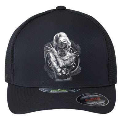 Marilyn Outlaw Monroe Flexfit Unipanel Trucker Cap