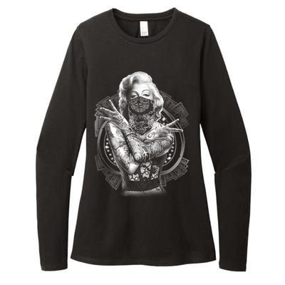 Marilyn Outlaw Monroe Womens CVC Long Sleeve Shirt