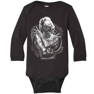 Marilyn Outlaw Monroe Baby Long Sleeve Bodysuit