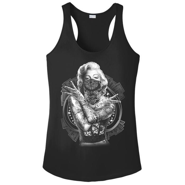 Marilyn Outlaw Monroe Ladies PosiCharge Competitor Racerback Tank