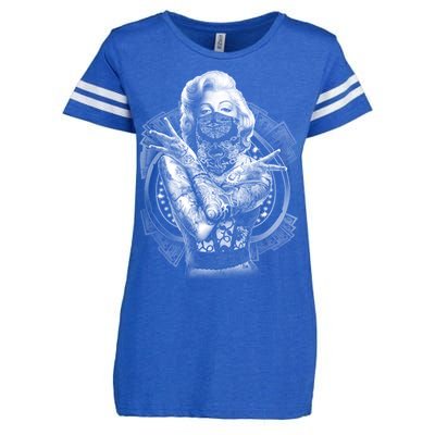 Marilyn Outlaw Monroe Enza Ladies Jersey Football T-Shirt