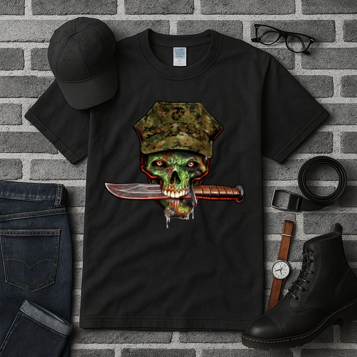 Marine Skull Tall T-Shirt