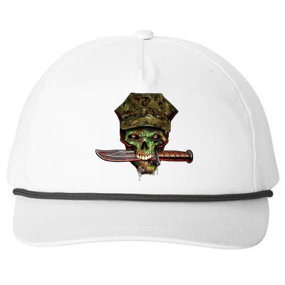 Marine Skull Snapback Five-Panel Rope Hat