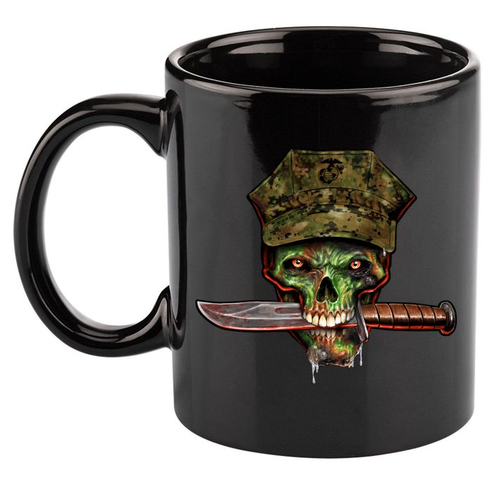 Marine Skull 11oz C Handle Ceramic Mug