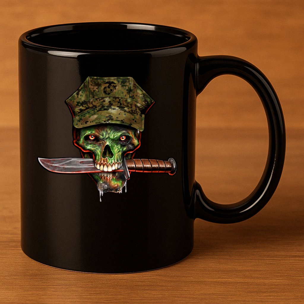 Marine Skull 11oz C Handle Ceramic Mug