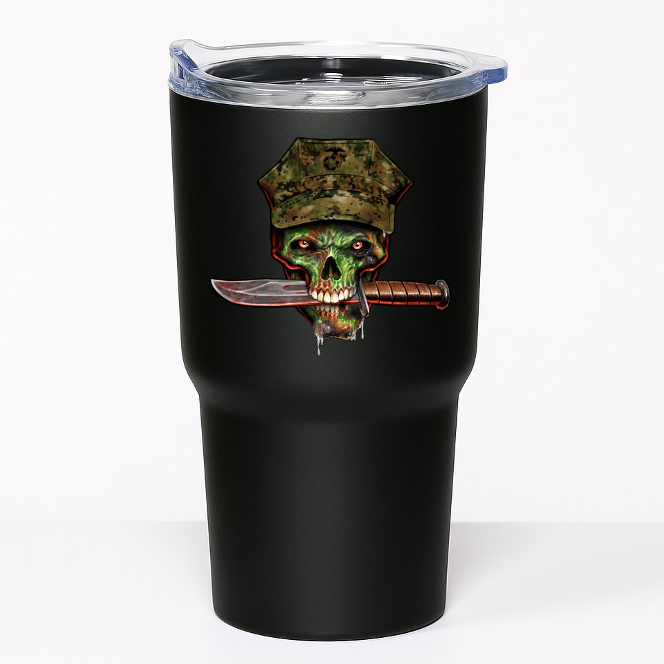 Marine Skull Tumbler