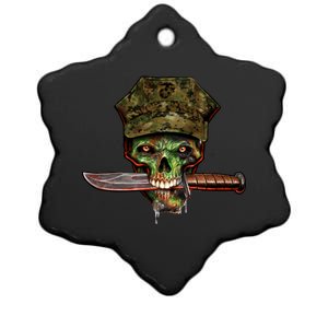 Marine Skull Ceramic Star Ornament