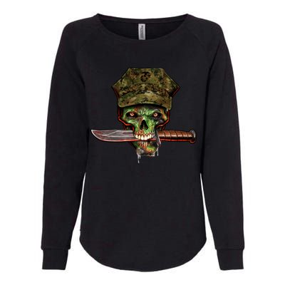 Marine Skull Womens California Wash Sweatshirt