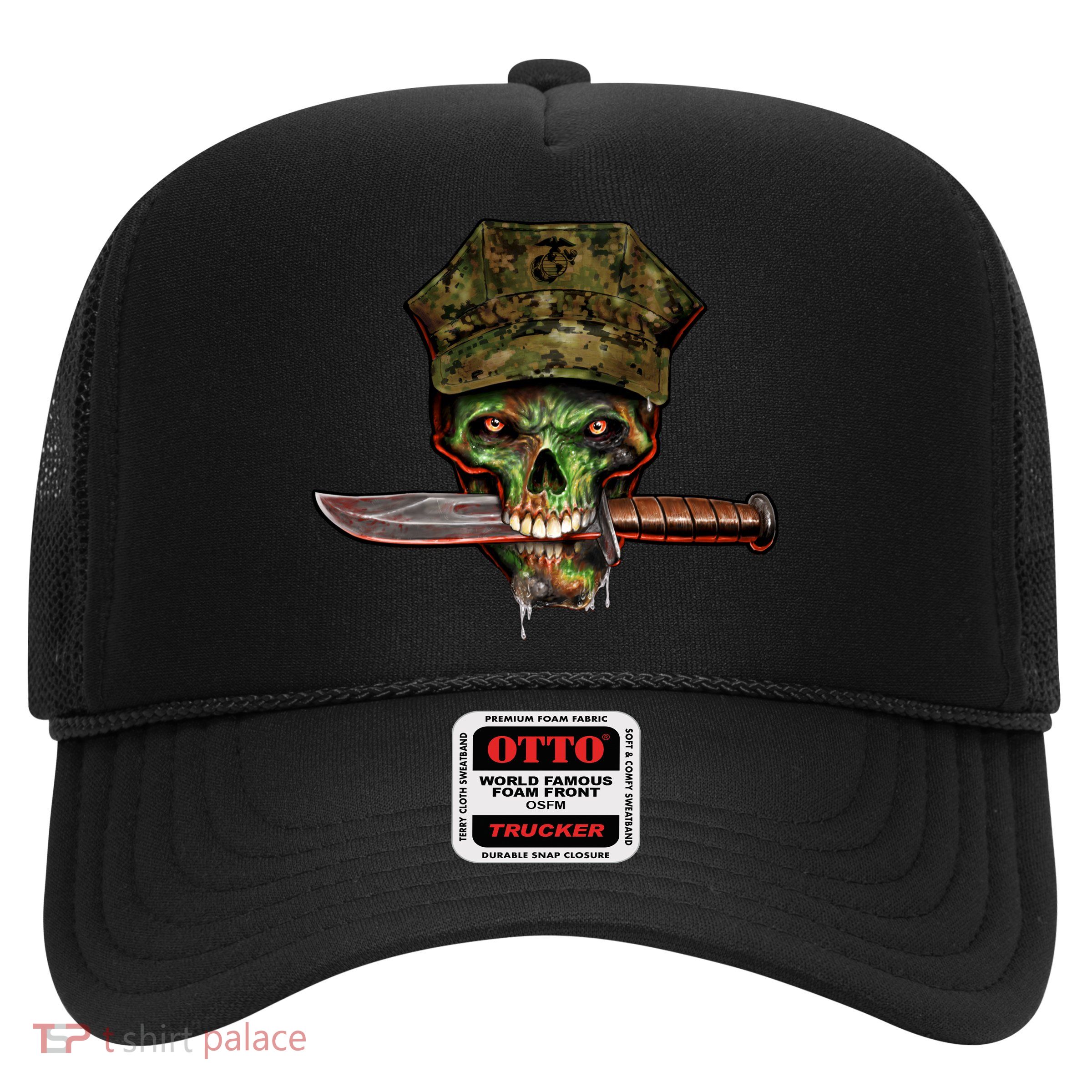 Marine Skull Trucker Hat