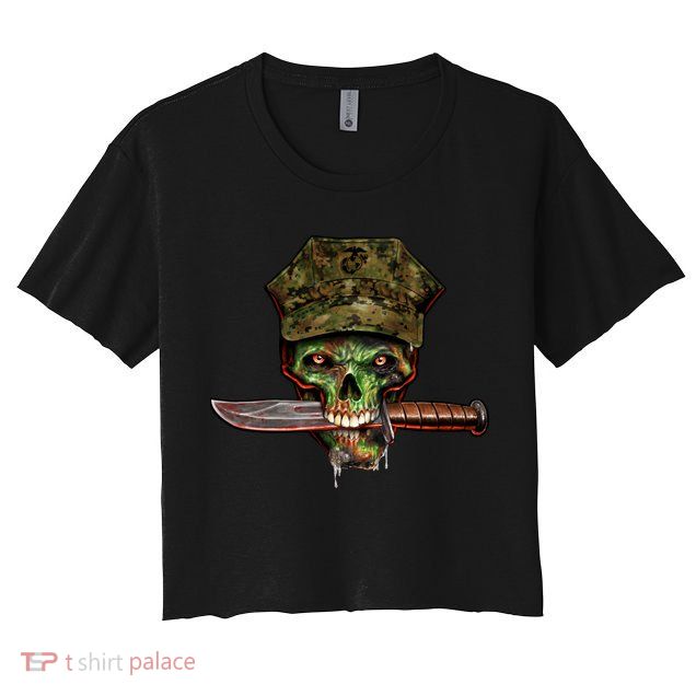 Marine Skull Crop Top