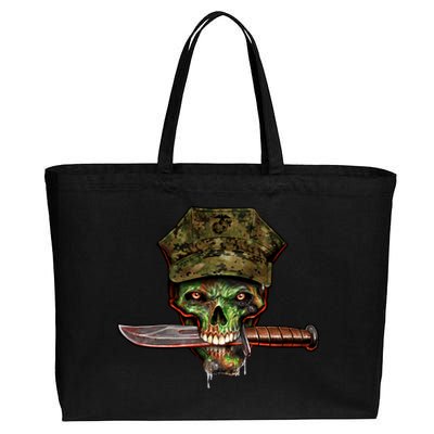 Marine Skull Cotton Canvas Jumbo Tote