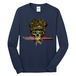 Marine Skull Tall Long Sleeve T-Shirt